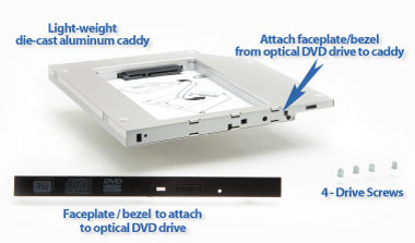 Замена DVD-привода ноутбука на HDD / SSD