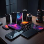 Черные смартфоны с дисплеем